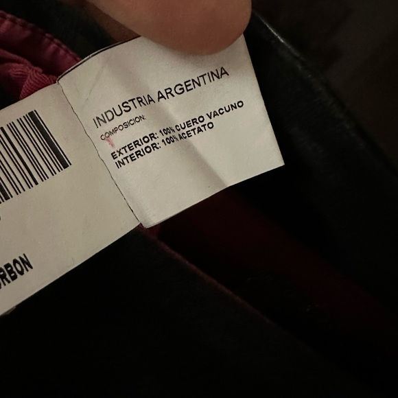 NWOT - Argentinian Leather - Black Suede Shoulder Bag with Gold Studs - Picture 9 of 10